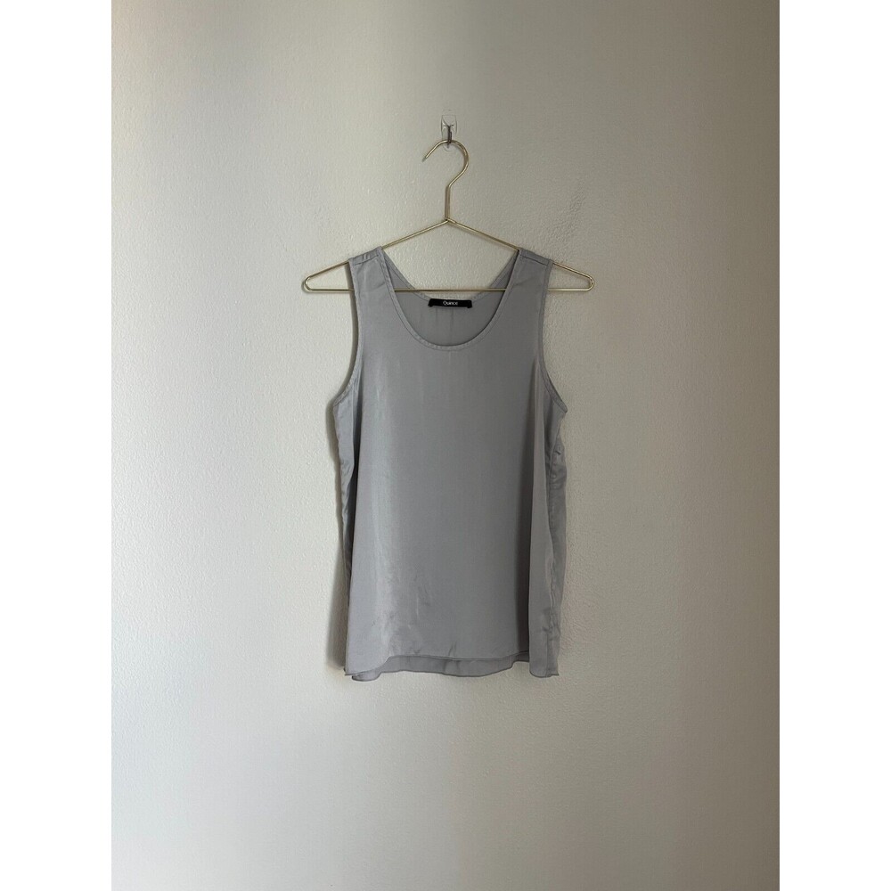 Quince Women's Silk Tank Top in Light Gray Size XSMALL